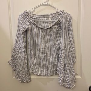 Stripped off the shoulder shirt